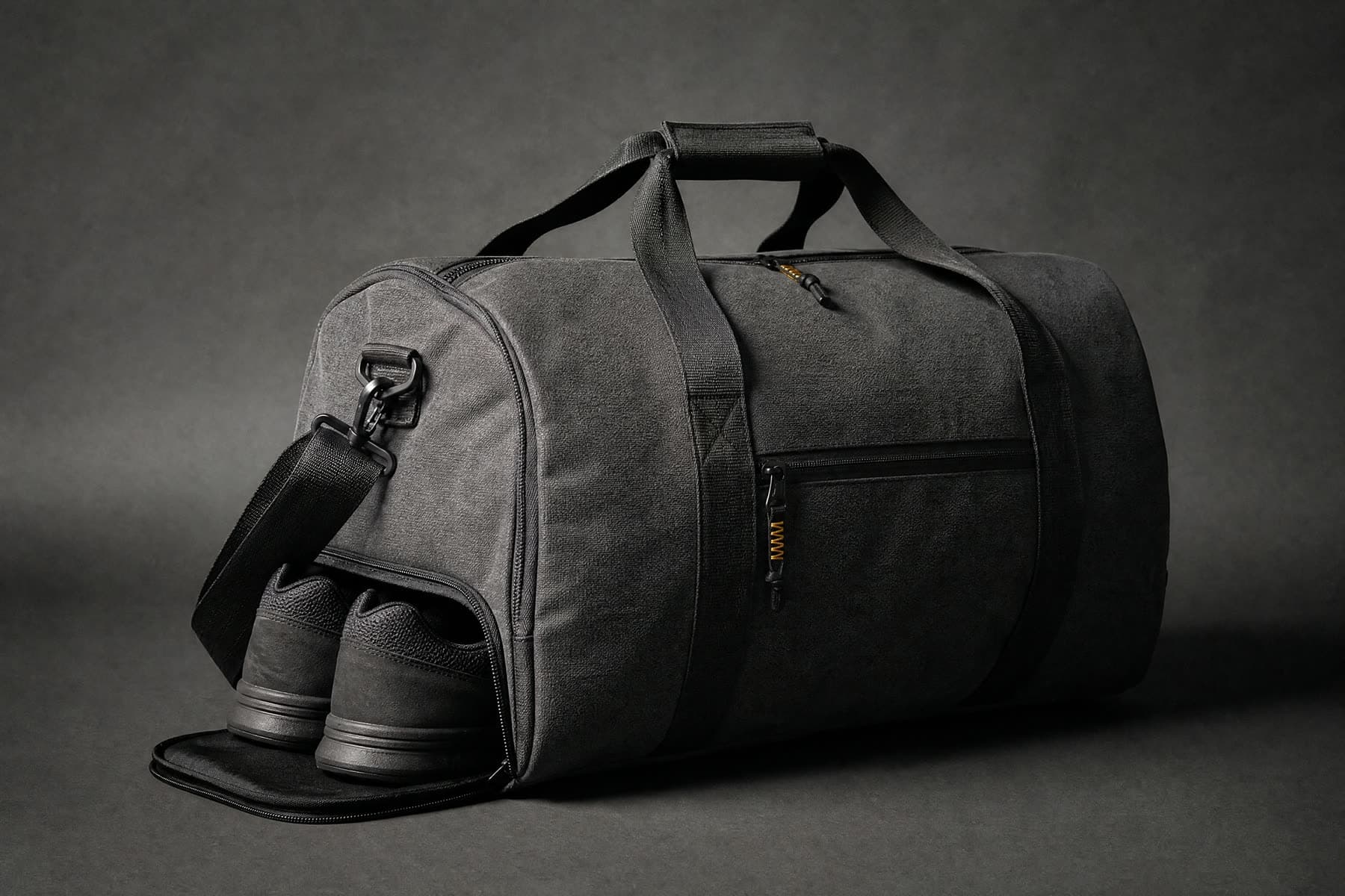 Weekender Leather Trim, loaded and in use